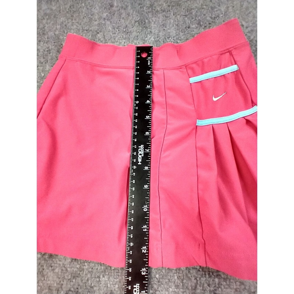 Nike Girls Dri-FIT Athletic Skort Pink Blue Pleated Tennis Golf Skirt Size L 14 - Picture 3 of 9